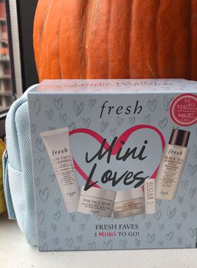 现Fresh旅行5件套滋润红茶酵母精华玫瑰面膜睡莲面霜大豆洁面护唇