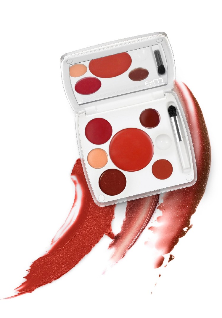 11大促现货Michelle品牌EM Cosmetics6色唇彩盘滋润显气色送唇刷