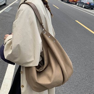 2025冬季新款PU单肩包拉链均码托特包橄榄绿2025年夏季