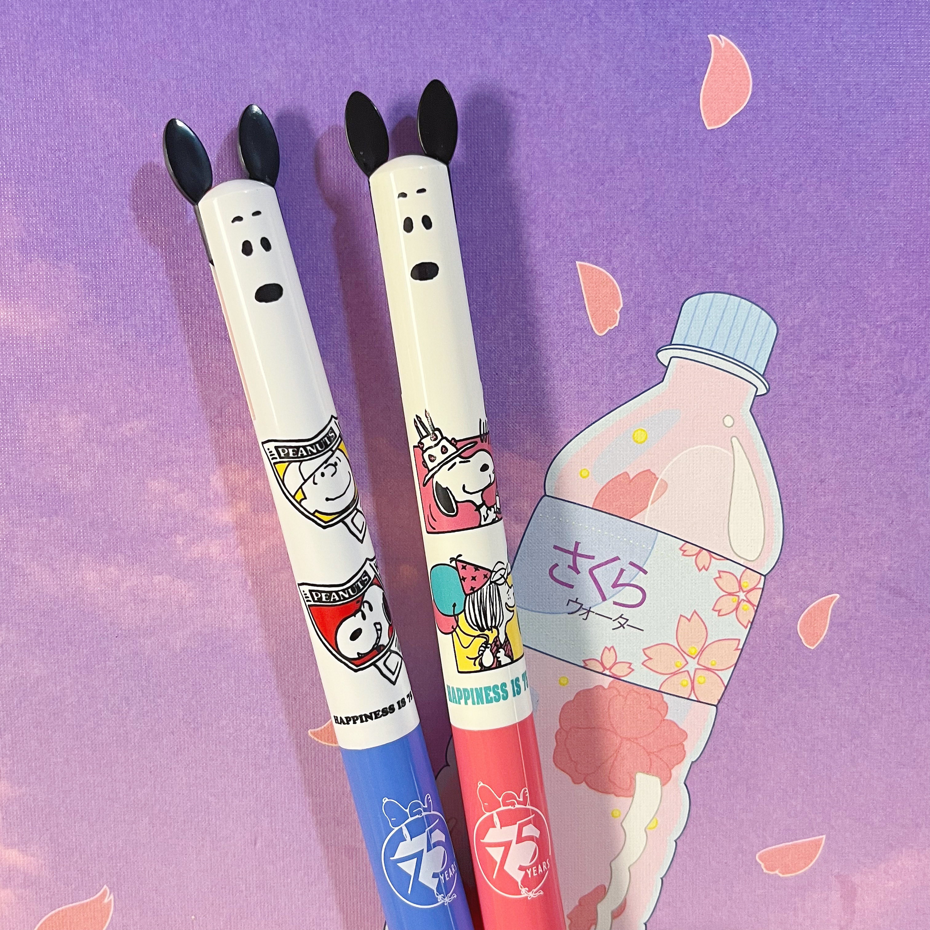 日本snoppy新款迷你双色耳朵笔