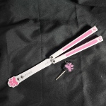 蝴蝶喵V3 猫爪可爱风 猫猫刀 3d打印蝴蝶刀 未开刃 安全玩具