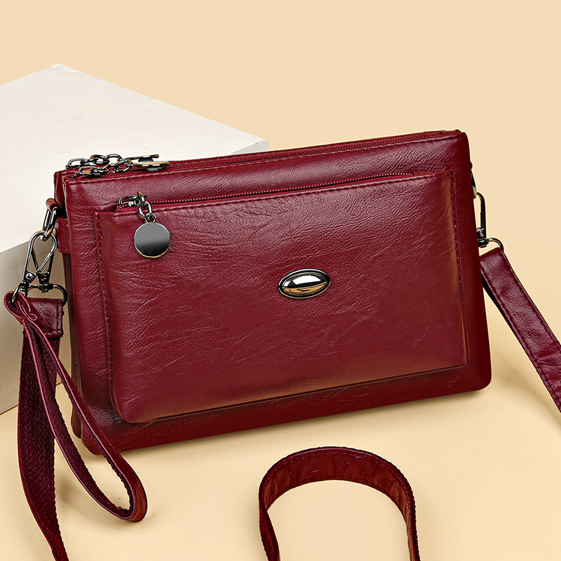 真皮多层女包2025新款时尚手机包百搭女士软皮单肩斜挎包妈妈包包,箱包皮具/热销女包/男包,小方包,淘宝优惠券,粉丝福利购,淘宝优惠卷