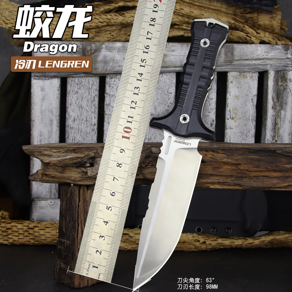 百炼蛟龙户外小直刀SLEIPNER工具钢高硬度锋利防身野营小直刀
