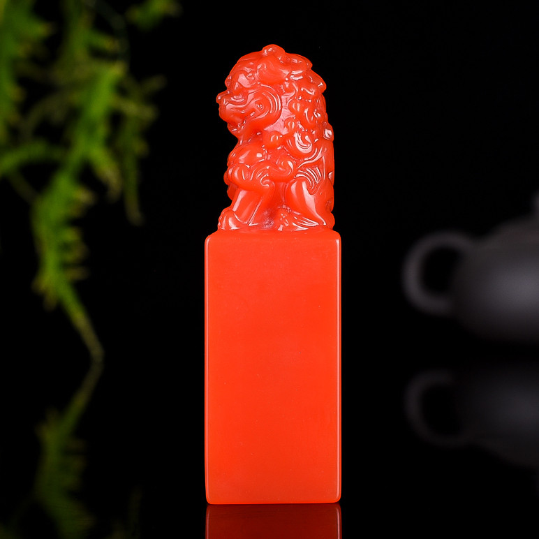 天然玉石和田玉印章玉料雕刻玉狮鸡血玉姓名书画书法章手把件摆件