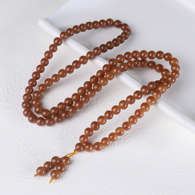 天然和田玉糖玉圆珠项链手链