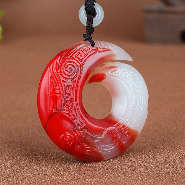 天然新疆和田玉时来运转吊坠项链鸡血玉扭转乾坤挂件仿古龙钩玉佩,珠宝/钻石/翡翠,颈饰,淘宝优惠券,粉丝福利购,淘宝优惠卷