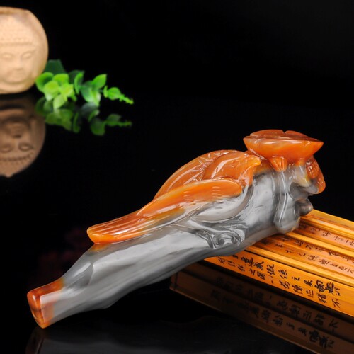 天然正品云南黄龙玉青鸟烟嘴