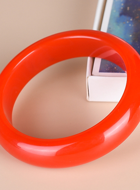 新疆和田玉红玉手镯天然玉石