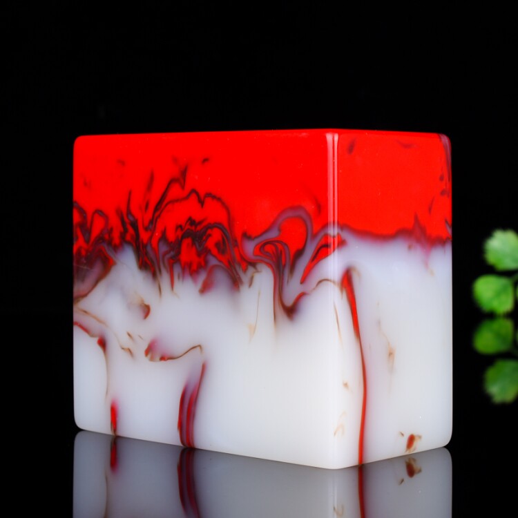 天然和田玉印章玉料鸡血玉书画印章姓名章藏书章金丝玉书镇姓名章