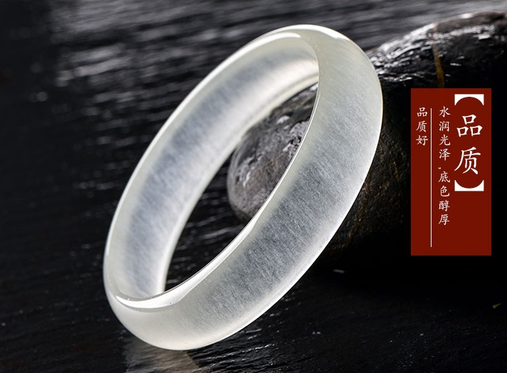 特级纯冰种缠丝玉手镯 玉镯子玉器玉石蓝田玉手镯包邮