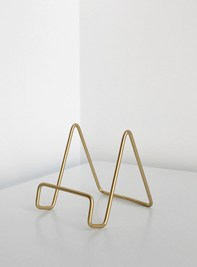 Clock Support北欧复古极简黄铜时钟架盘子展示架杂志架钟表架画