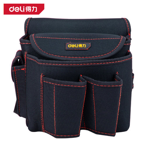 deli得力 工具腰包加厚耐磨工具袋涤纶布电工维修加厚挎包DL-P4 5