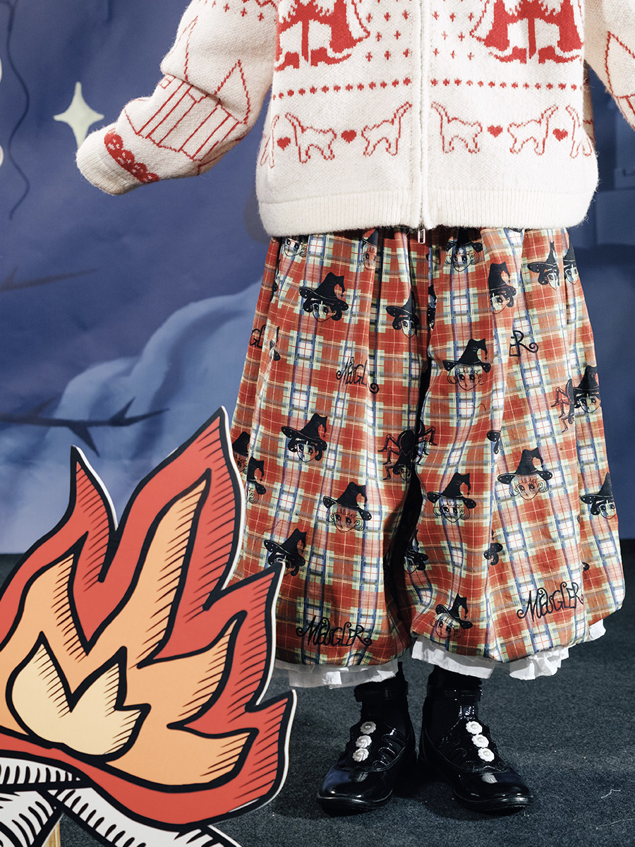 Girl\'s Comic Witch Bloomers: Flocked & Plaid Textures - Taobao product photo 5