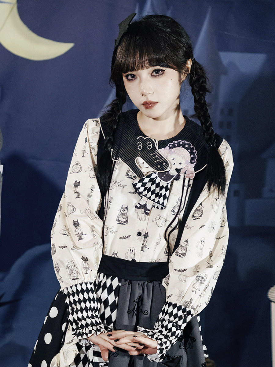 Crocodile Print Graphic Shirt Meugler Black Design - Buy from Taobao, China | Shopme Agent