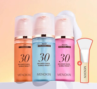 1月限定/韩国Menokin30秒爽肤水滋润水光肌保湿泡泡妆前提亮肤色