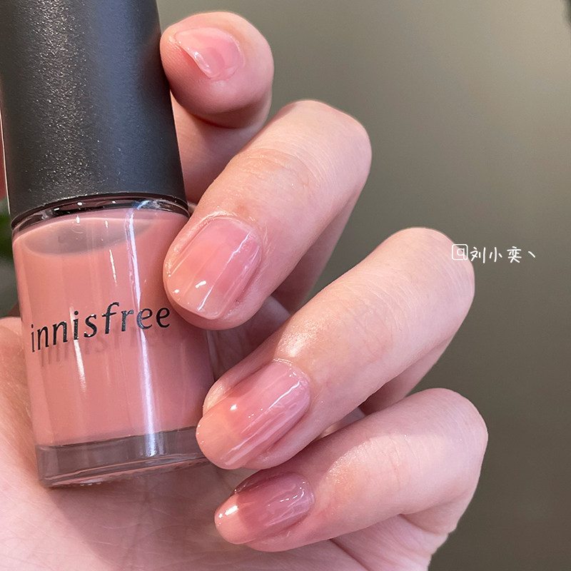 悦诗风吟指甲油#111果冻裸粉色#61冰透裸色 偏橘调#1透明色透色系