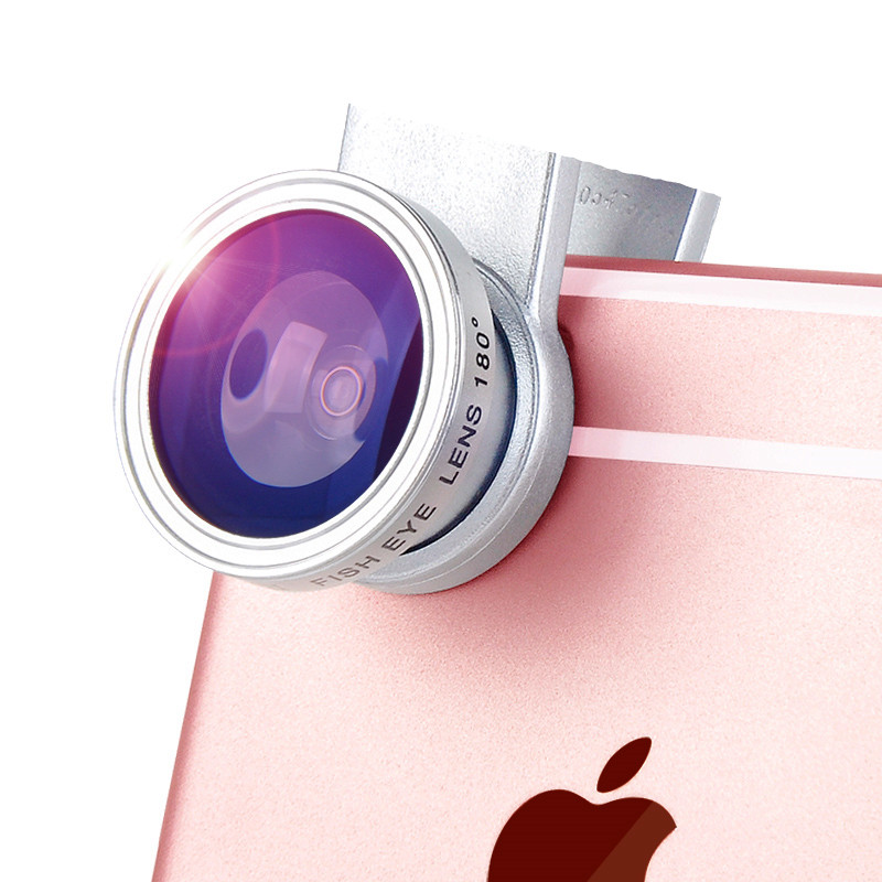 Universal 3 In 1 Clip Fisheye Lens Camera Fish Eye Wide Angl