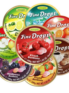 德国进口WOOGIE水果糖 200g*3罐硬糖喜糖礼品礼物送女朋友零食