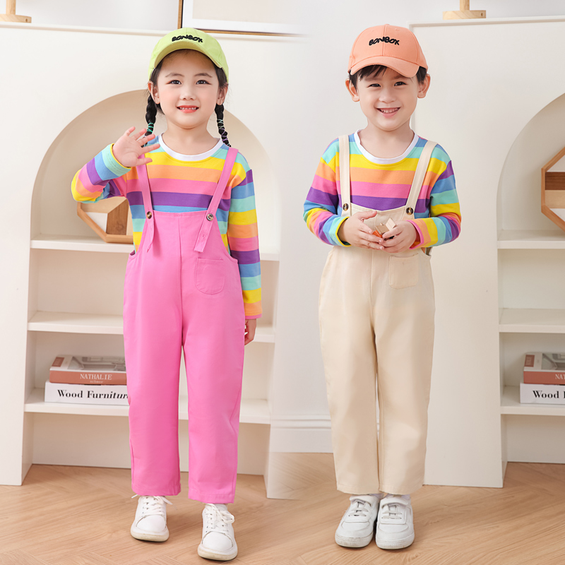 男女童国庆合唱服背带裤演出服装