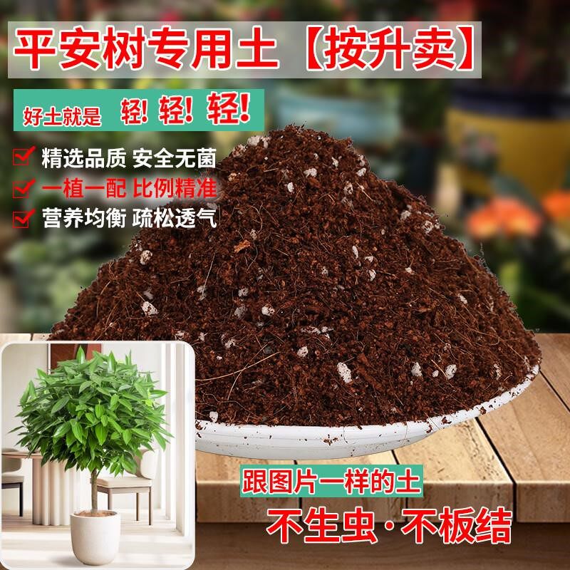 平安树专用土幸福树土壤盆栽土营养土绿植酸性沙质种植土有机肥料