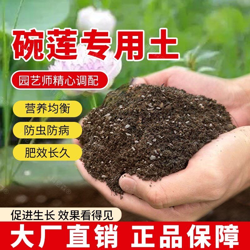 碗莲专用土肥料种花碗莲营养土绿植室内天然植物养花有机土透气