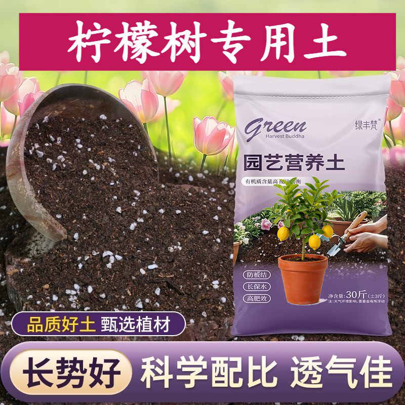 柠檬树专用盆景土不闷根腐殖泥炭土盆栽包邮优质防徒长观花室内