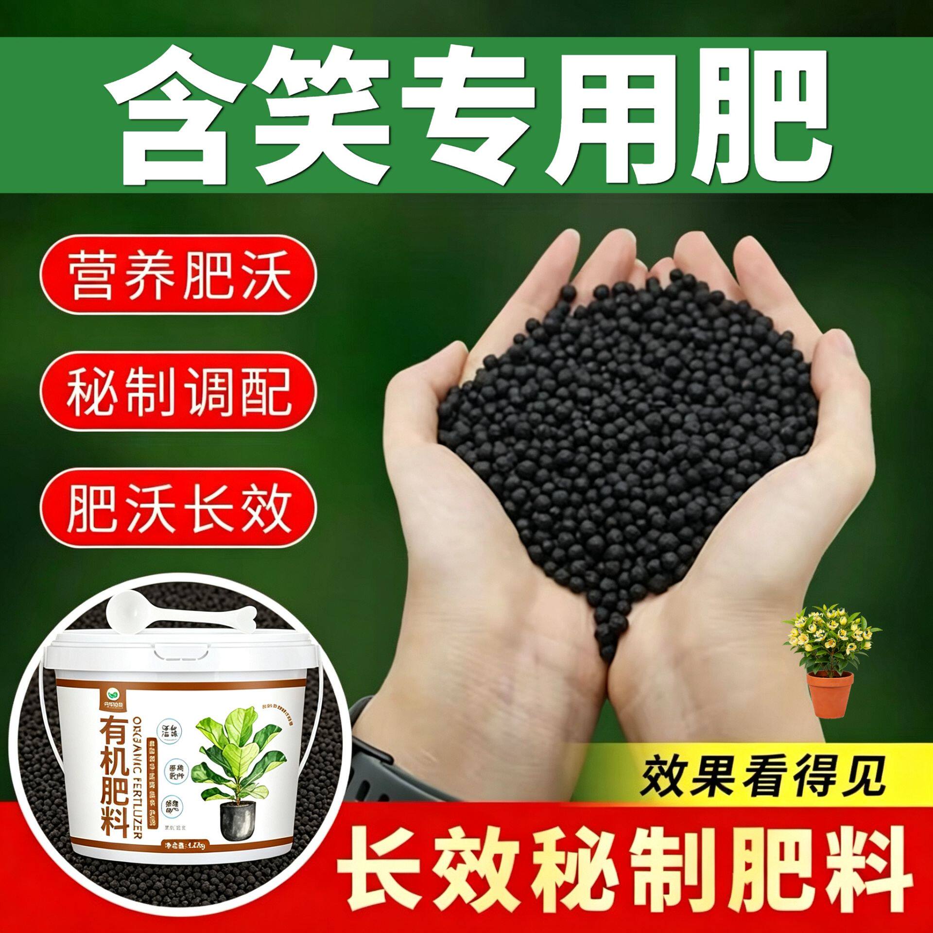 含笑专用肥缓释肥有机肥颗粒肥料盆栽底肥促结果促开花水溶肥室内