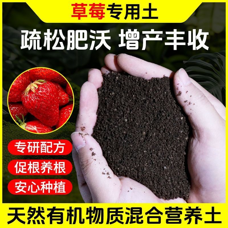 草莓营养土种菜养花专用肥料通用型土壤种植土蔬菜盆栽有机多肉土