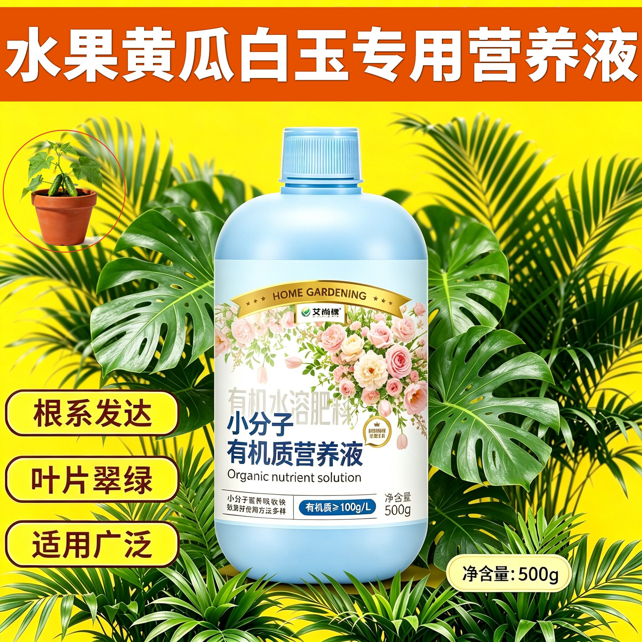 水果黄瓜白玉专用小分子有机质小分子有机质营养液壮根促长