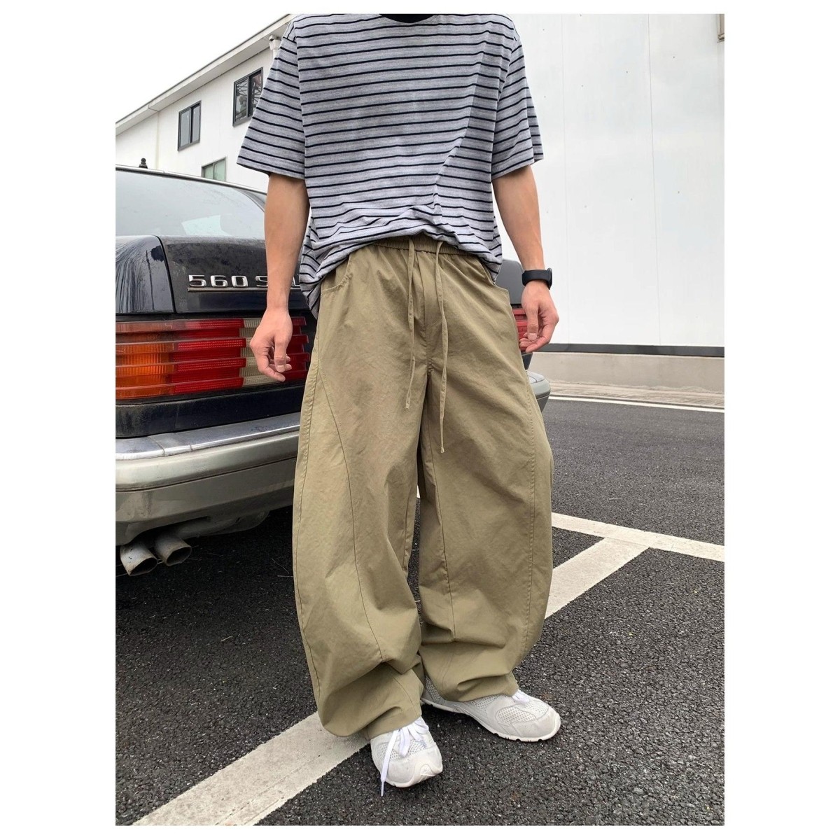 1506/QAK700/P44直筒休闲裤男弯刀裤大码宽松阔腿裤潮牌嘻哈1,男装休闲裤,星座1506