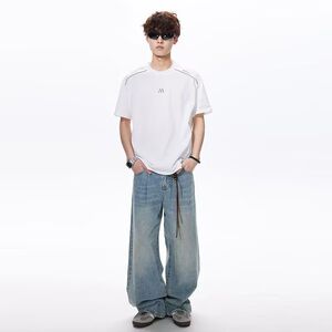 1506/QT720/P42运动短袖T恤男女夏季潮牌宽松半袖百搭情侣上衣图片