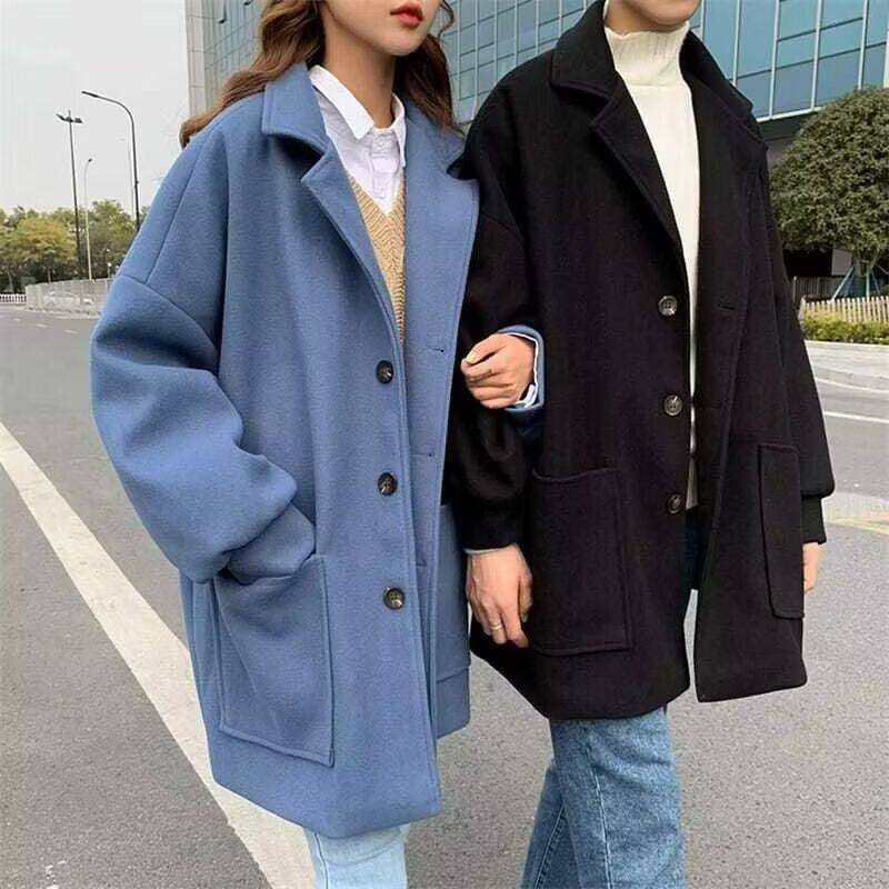 1506/DY01/P35大衣男女中长款秋冬宽松羊毛呢子风衣外套2025年,男装风衣,星座1506