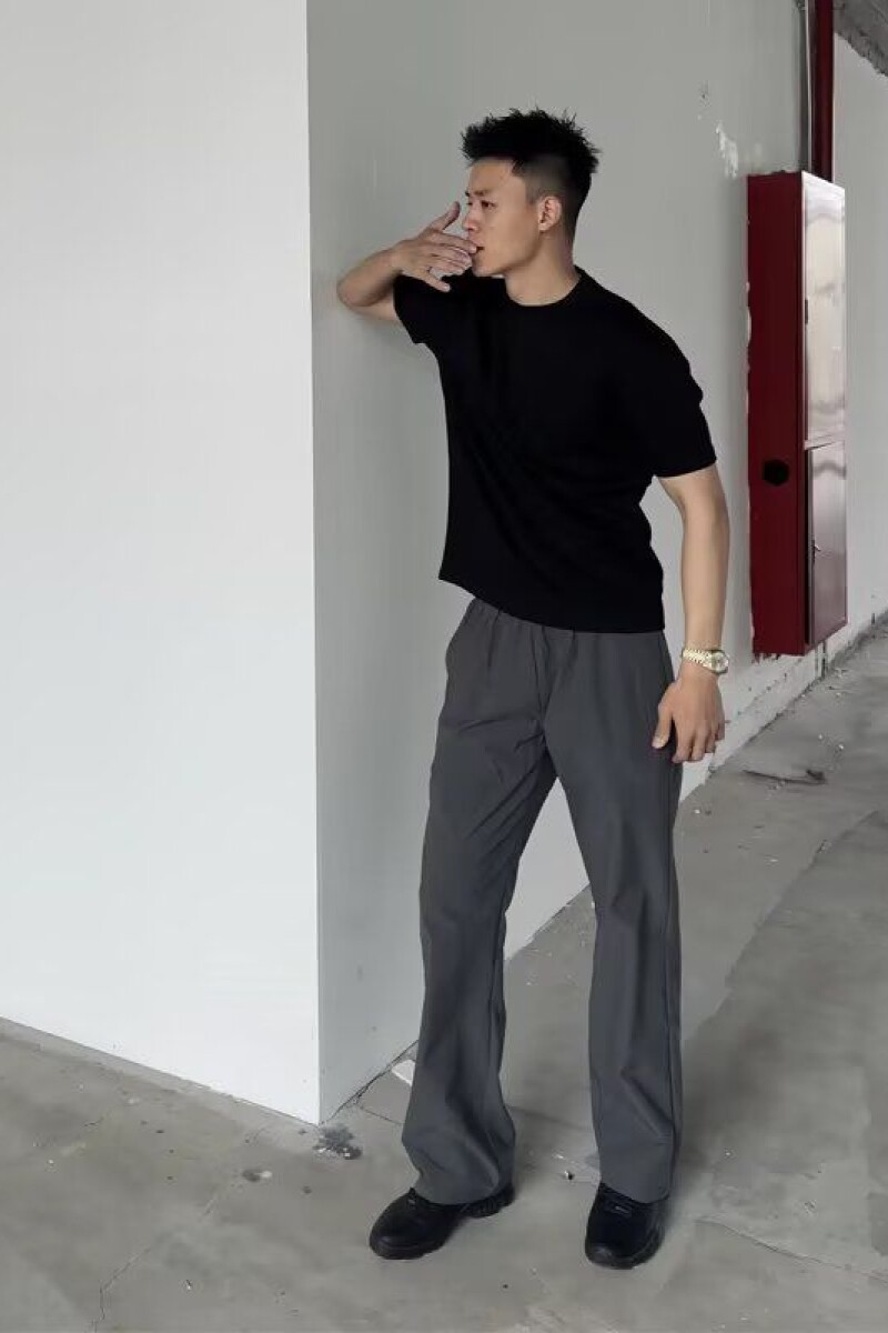 1506/QC950/P50高质量春夏哈伦男裤潮牌垂感小脚男士休闲西裤,男装西裤,星座1506