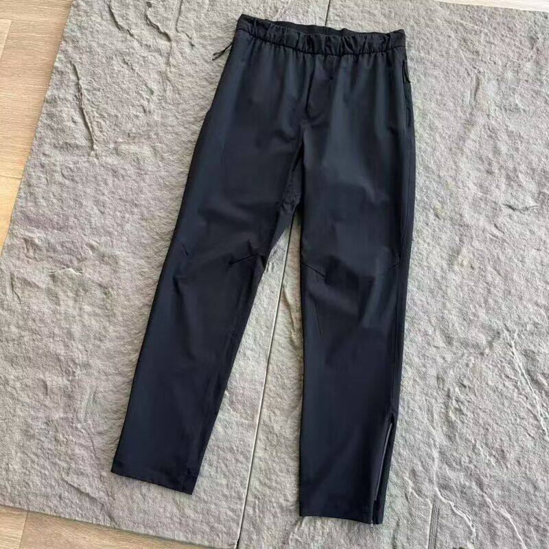 1506/QG2430/P44休闲裤男潮流百搭裤子坠感阔腿拖地长裤1图片