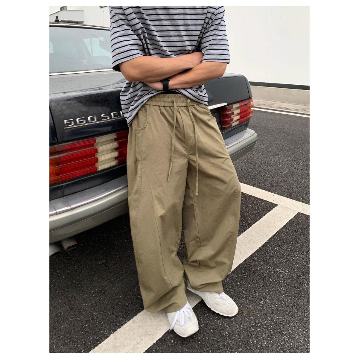 1506/QAK700/P44直筒休闲裤男弯刀裤大码宽松阔腿裤潮牌嘻哈1,男装休闲裤,星座1506
