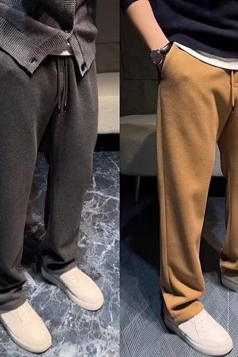 1506/QB2750/P34山羊绒直筒休闲裤男潮流百搭宽松简约纯色长裤1,男装休闲裤,星座1506