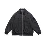 1506/Q6300/P44男女春秋款工装夹克黑色显瘦衣服宽松翻领外套1，男装夹克，星座1506