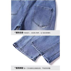 1506/QC060/P41无磁无铁松紧腰不带金属牛仔裤男土裤直筒3图片