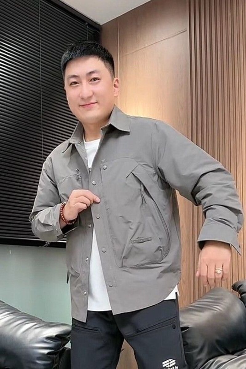 1506/Q76540/P64秋新款男士潮牌翻领衬衫外套简约夹克外套,男装夹克,星座1506