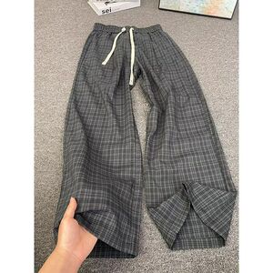 1506/QK1050/P36宽松休闲裤男百搭裤子薄款坠感阔腿拖地长裤图片