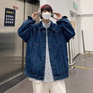 1506/Q89600/P54春秋新款牛仔外套男宽松美式复古休闲上衣1图片