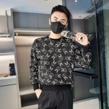 1506/QT4030/P39印花秋冬卫衣男秋季新款圆领宽松上衣潮1，男装卫衣，星座1506