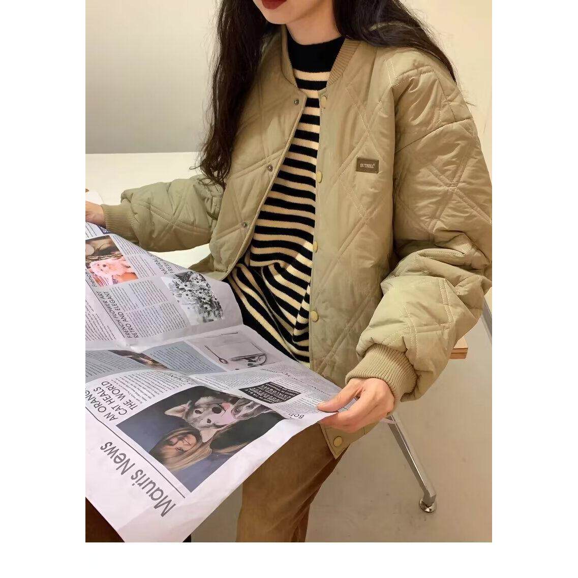 1506/2220/P75菱格棉服男款冬季潮牌外套棉衣冬装棉袄2025,男装棉衣,星座1506