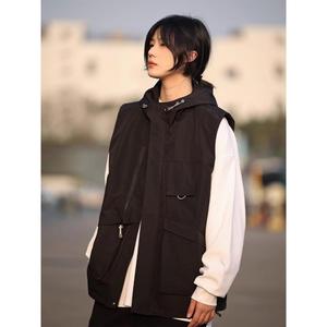 1506/QA1530/P61复古多口袋工装马甲男机能bf风休闲坎肩背心外套图片