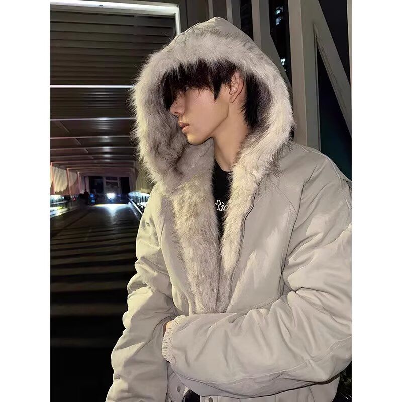 1506/Q2940/P102美式复古解构裁片设计加绒外套男女夹克2图片