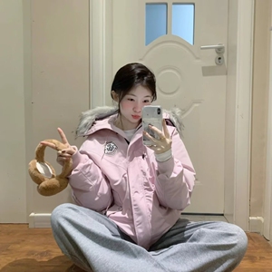 1506/Q86160/P94大毛领羽绒棉服女2025冬派克宽松棉衣棉袄外套1图片