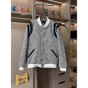 1506/QJ4090/P61网红小香风外套男女刺绣波点编织棒球服情侣款，女装短外套，星座1506