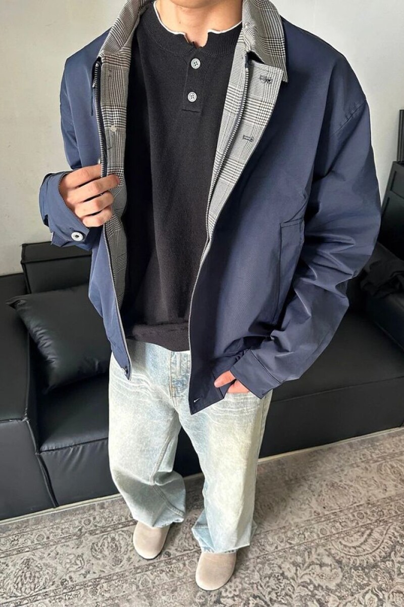 1506/Q68180/P62格纹撞色拼接夹克上衣男女秋休闲情侣工装外套,男装夹克,星座1506