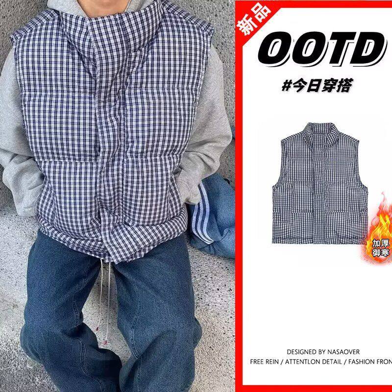 1506/Q88030/P53复古多口袋工装马甲男日系bf风坎肩背心棉衣外套图片
