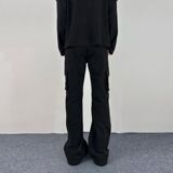 1506/QK550/P46大口袋黑色工装休闲裤男女潮牌修身显瘦微喇裤1，男装工装外套，星座1506